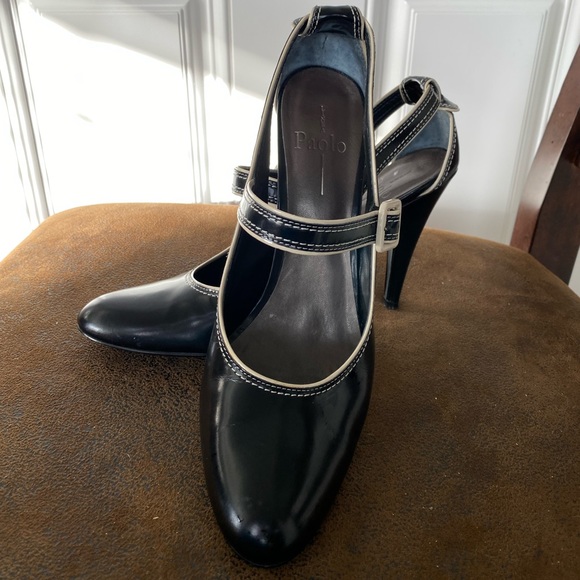 Paolo Shoes - Linea Paolo Black & White 3” Heels Size 9